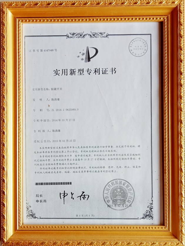 按鍵開(kāi)關(guān)專(zhuān)利